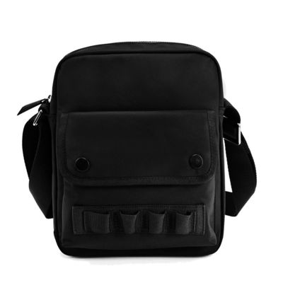 Ταξιδιωτικό μικρό μαύρο crossbody τσάντα κάθετο με μακρύ λαβή OEM