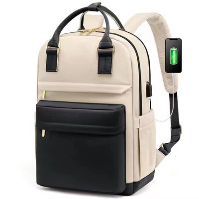 Unisex Casual Tote Backpack Τσάντα από υλικό της Οξφόρδης Με φόρτιση USB